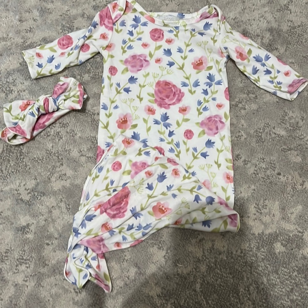 Like New Floral Gown & Headband